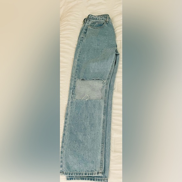Princess Polly Mom Jeans - 80’s Distressed Blue Jeans - Picture 3 of 8